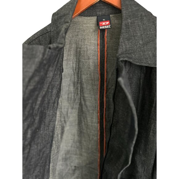 Diesel Made in Italy Mens Denim-Look Jacket With Pockets & Button Cuffs Size XL - Picture 7 of 14